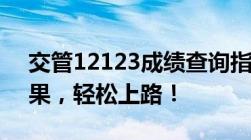 交管12123成绩查询指南：快速掌握考试结果，轻松上路！