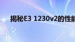 揭秘E3 1230v2的性能优势与应用领域