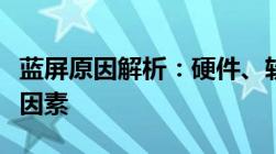 蓝屏原因解析：硬件、软件与系统错误的常见因素