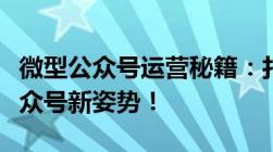 微型公众号运营秘籍：打造高效、吸引人的公众号新姿势！