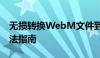 无损转换WebM文件到MP4：免费高效的方法指南