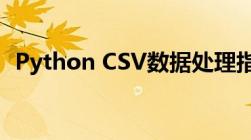 Python CSV数据处理指南：从读取到写入