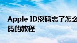 Apple ID密码忘了怎么办？轻松解决重置密码的教程