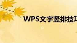 WPS文字竖排技巧与操作指南