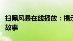 扫黑风暴在线播放：揭示黑恶势力背后的真实故事