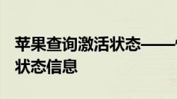 苹果查询激活状态——快速掌握iPhone激活状态信息