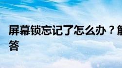 屏幕锁忘记了怎么办？解锁方法与常见问题解答